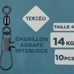 TERZEO PÊCHEURS EMERILLONS A AGRAFE INTERLOCK X10