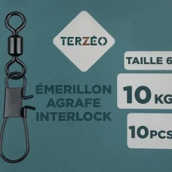 TERZEO PÊCHEURS EMERILLONS A AGRAFE INTERLOCK X10