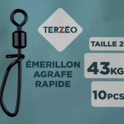 TERZEO PÊCHEURS EMERILLONS A AGRAFE RAPIDE X10