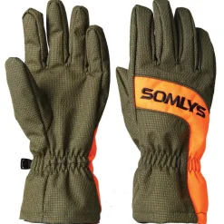 Homme SOMLYS GANTS DE CHASSE LIGHT TRAQUE KAKI ORANGE