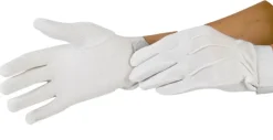 HORZE GANTS PICOT COTON BLANC ADULTE