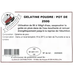 MA CHARCUTERIE MAISON GELATINE AMBRE NEUTRE EN POUDRE