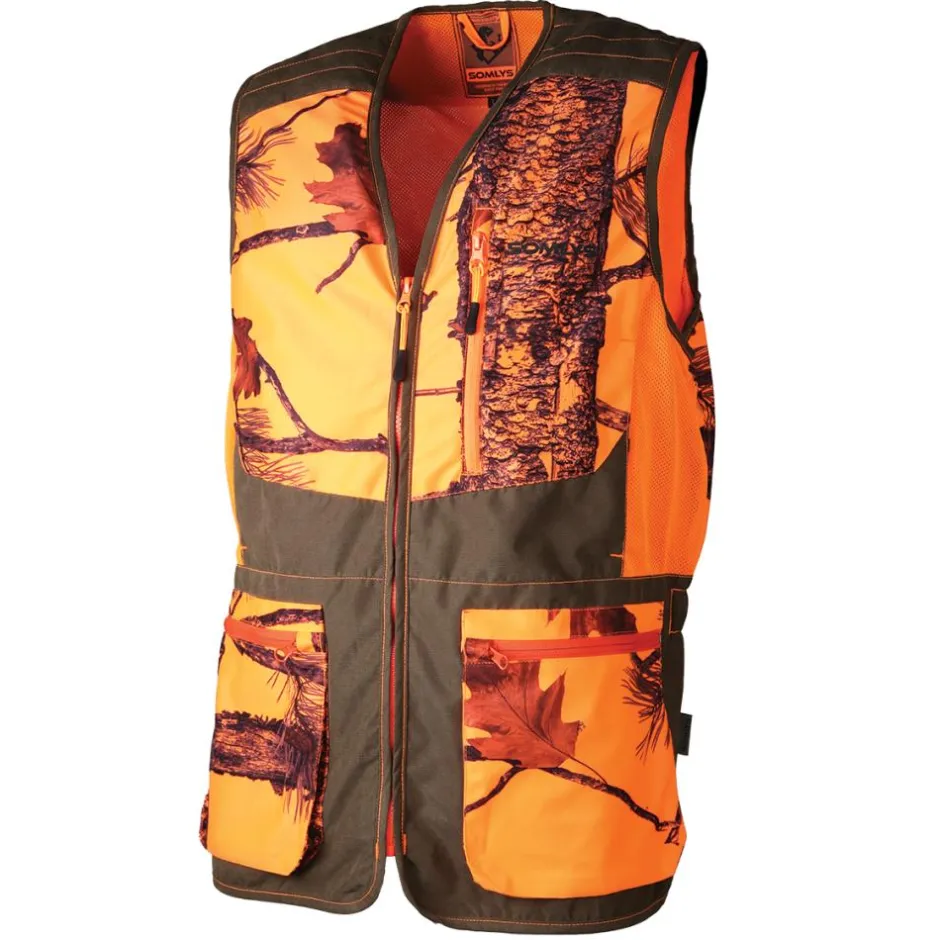 Homme SOMLYS GILET DE CHASSE HOMME CLASSY G3 CAMO ORANGE