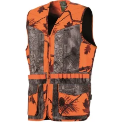 Femme TREELAND GILET FEMME CAMO ORANGE FOREST