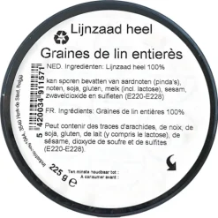 ALL NUTS GRAINES DE LIN ENTIERES 0.225KG