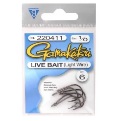 GAMAKATSU HAMECON MER NON MONTE SALT WATER LIVE BAIT LIGHT WIRE