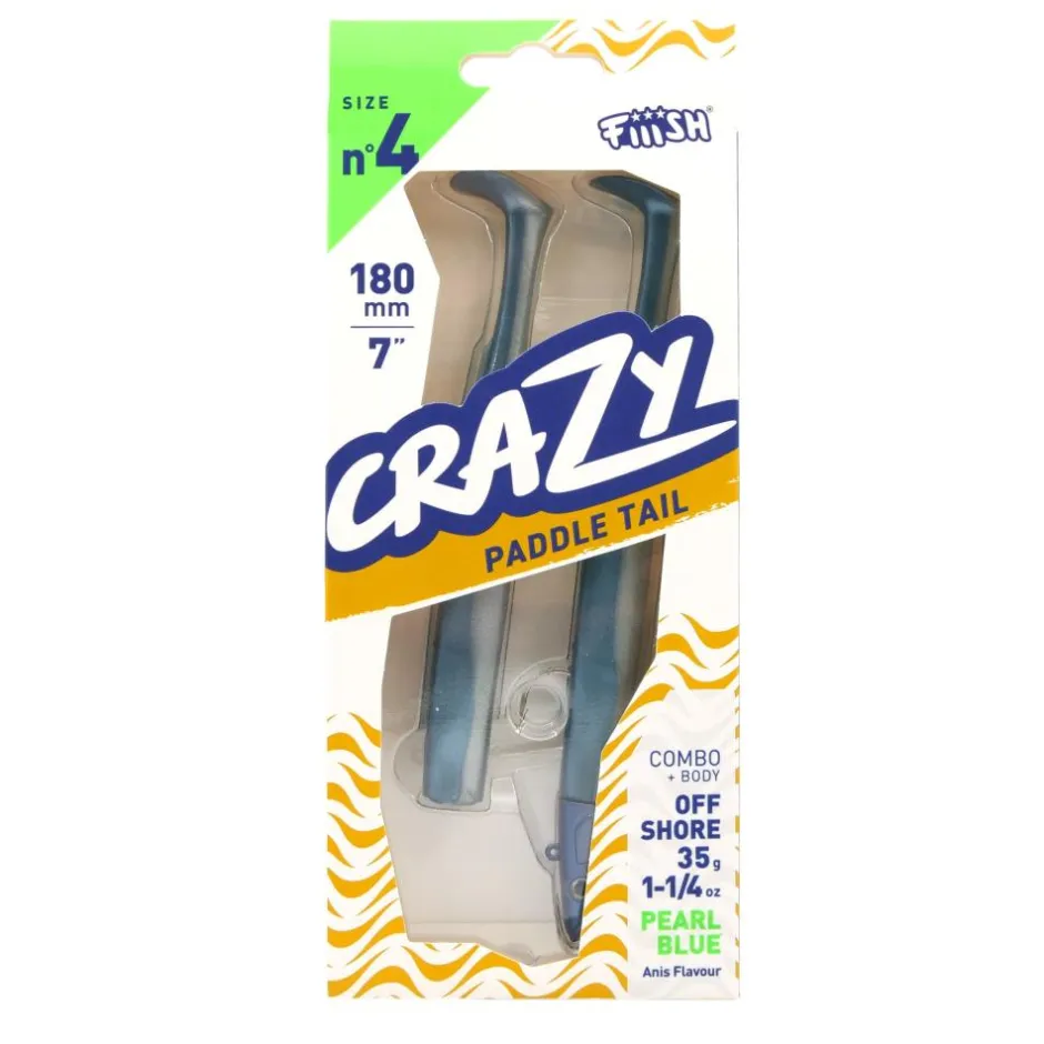 FIIISH LEURRE SOUPLE COMBO CRAZY PADDLE TAIL 180 OFFHSORE 35G