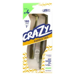 FIIISH LEURRE SOUPLE COMBO CRAZY PADDLE TAIL 180 OFFHSORE 35G