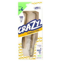 FIIISH LEURRE SOUPLE CRAZY PADDLE TAIL 180 X-DEEP COMBO 55G