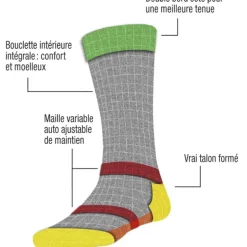 ESTEX LOT 2 CHAUSSETTES BOUCLA COTON