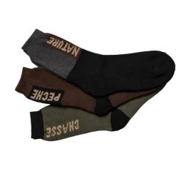 TERZEO PASSIONNÉS DE NATURE LOT DE 3 PAIRES CHAUSSETTE NATURE