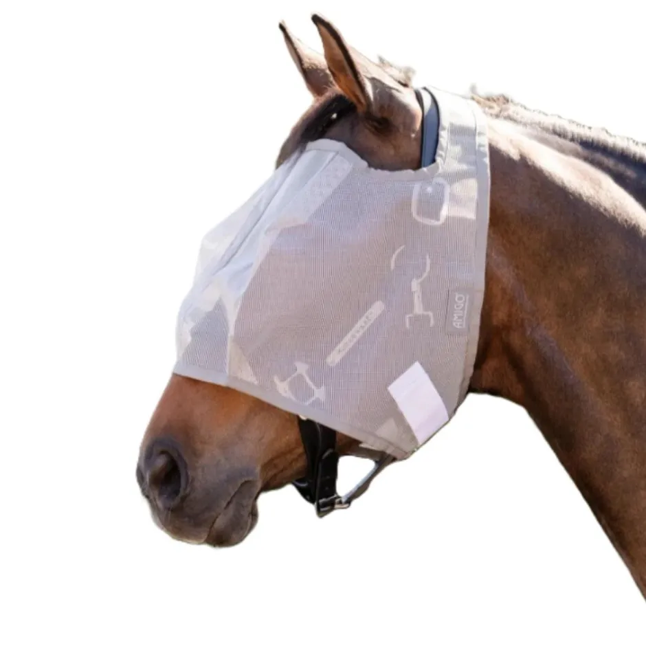 HORSEWARE MASQUE ANTI-MOUCHES SANS OREILLES AMIGO GRIS