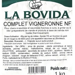 LA BOVIDA MELANGE D'EPICES POUR SAUCISSES VIGNERONNE