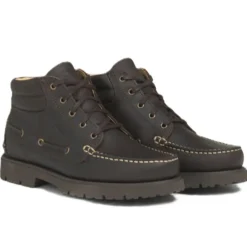 Homme AIGLE MOCASSIN BATEAU CRANTE TARMAC MID MARRON