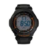 MONTRE ETANCHE NOIRE MULTIFONCTIONS