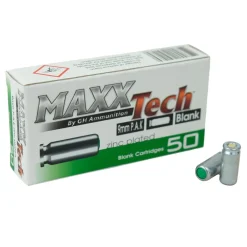MAXXTECH MUNITION 9MM PISTOLET A BLANC X50