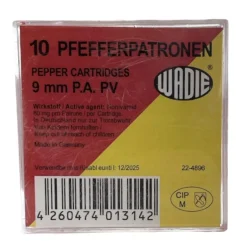 WADIE MUNITION PISTOLET 9 MM POIVRE X10