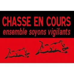 TERZEO VOS ANIMAUX PANNEAU CHASSE EN COURS 60*40