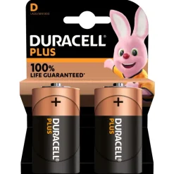 DURACELL PILE D/LR20 100%PLUS X2