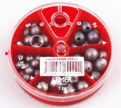 LEMER PLOMB BOITE BALLE RONDE PERCEE X5