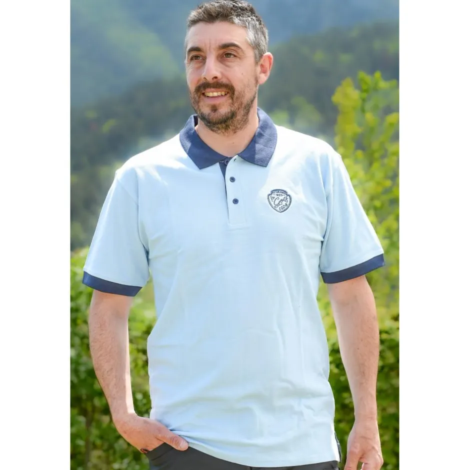 Homme LIGNE VERNEY CARRON POLO GOLF BLEU