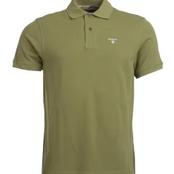 Homme BARBOUR POLO PIQUE TARTAN BURNT OLIVE
