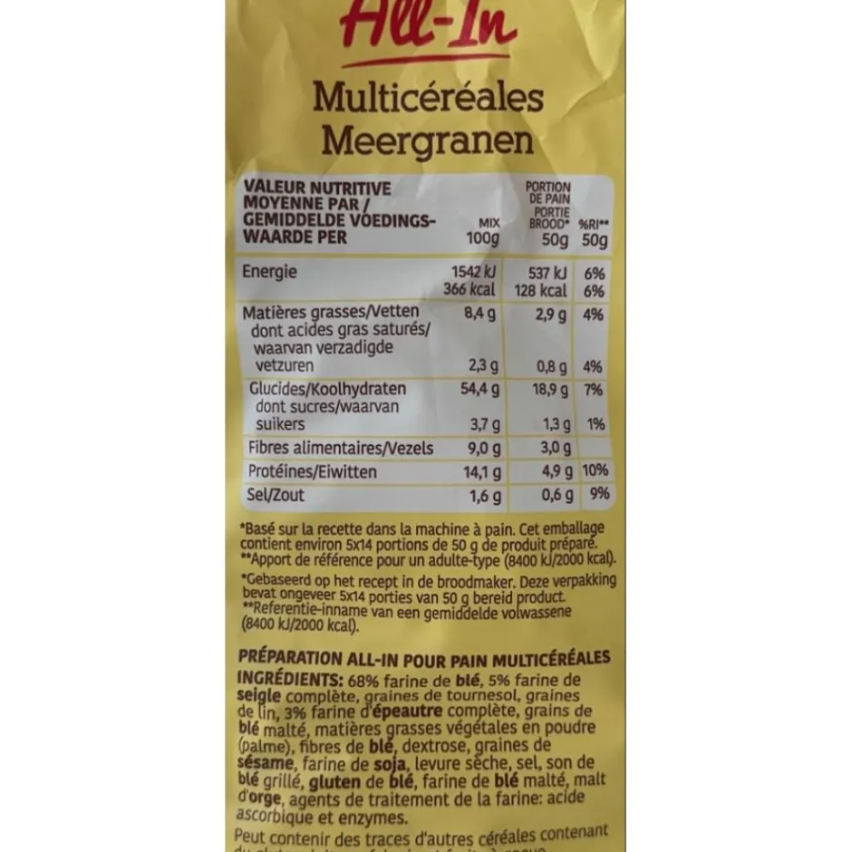 SOEZIE PREPARATION A PAIN MULTICEREALES 2.5KG