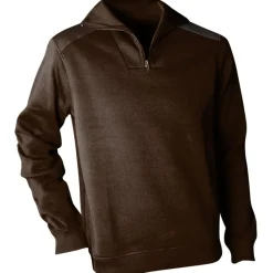Homme LMA PULL COL ZIP ARIZONA MARRON