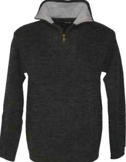 Homme KALAHARI PULL COL ZIP CAMIONNEUR ANTHRACITE