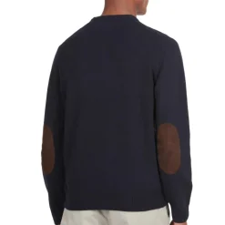 Homme BARBOUR PULL ESSENTIAL PATCH NAVY