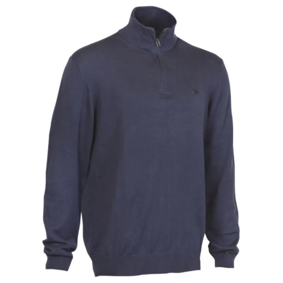Homme LIGNE VERNEY CARRON PULL OVER HOMME WEEKEND COL ZIPPE BLEU