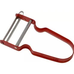 VICTORINOX RASOIR A LEGUMES MANCHE EN ALU ROUGE