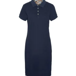Femme BARBOUR ROBE POLO DRESS NAVY BICOLORE
