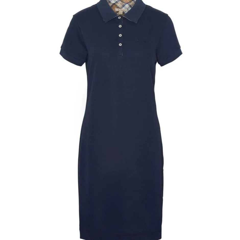 Femme BARBOUR ROBE POLO DRESS NAVY BICOLORE