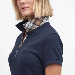 Femme BARBOUR ROBE POLO DRESS NAVY BICOLORE