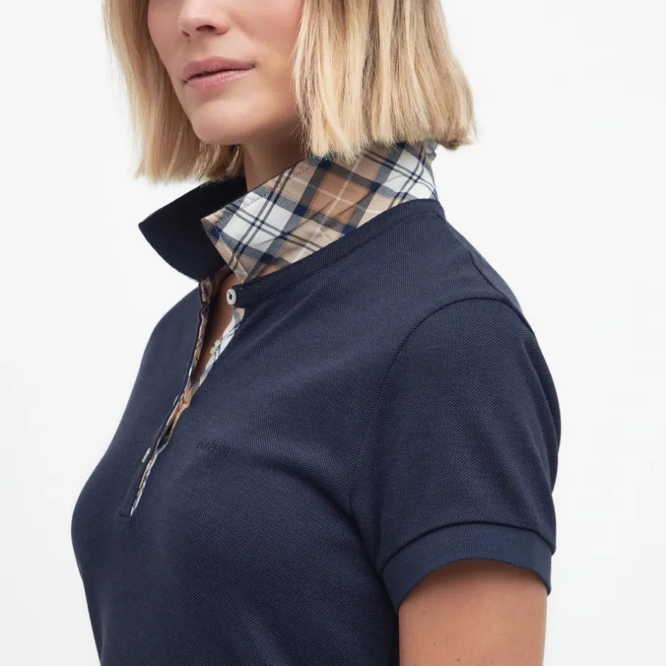 Femme BARBOUR ROBE POLO DRESS NAVY BICOLORE