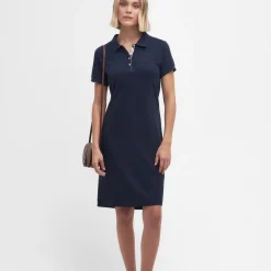 Femme BARBOUR ROBE POLO DRESS NAVY BICOLORE