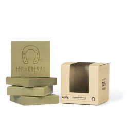 FER A CHEVAL SAVON DE MARSEILLE 4 TRANCHES OLIVE