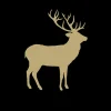 AMBIENTE SERVIETTE CERF CONTOUR OR/NOIR