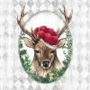AMBIENTE SERVIETTE CERF DANS CADRE
