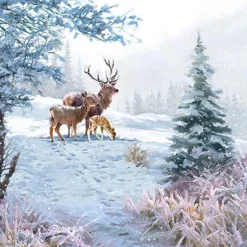 AMBIENTE SERVIETTE FAMILLE CERF