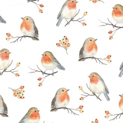 AMBIENTE SERVIETTE FAMILLE D'OISEAUX