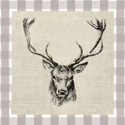 AMBIENTE SERVIETTE TETE DE CERF