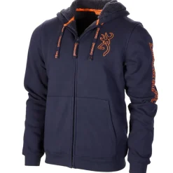 Homme BROWNING SWEAT CAPUCHE SNAPSHOT WARM BLEU