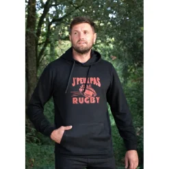 Homme BARTAVEL SWEAT J'PEUX PAS J'AI RUGBY NOIR