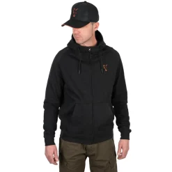 FOX SWEAT NOIR ORANGE