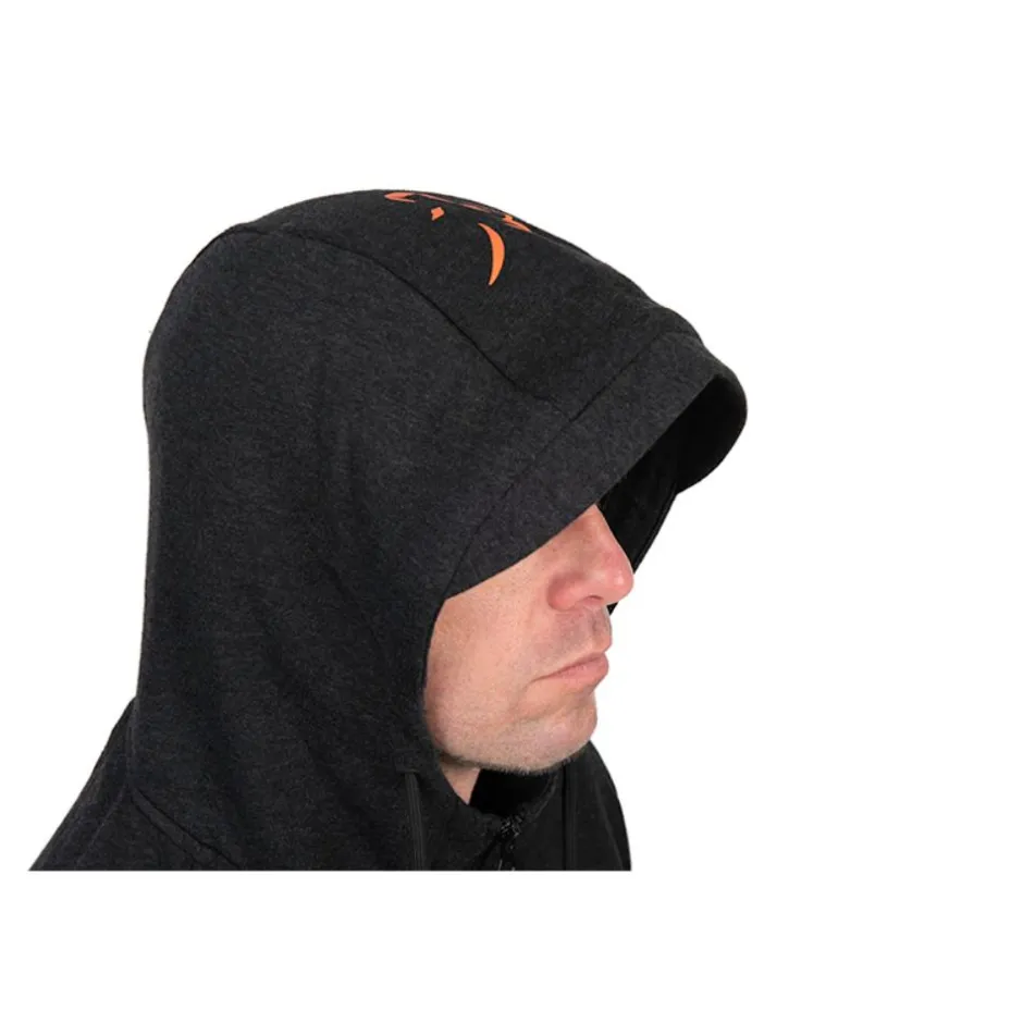 FOX SWEAT NOIR ORANGE