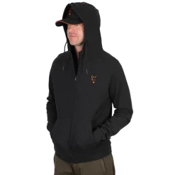 FOX SWEAT NOIR ORANGE