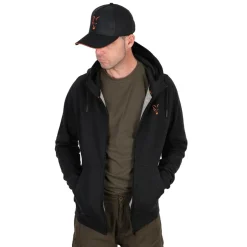 FOX SWEAT NOIR ORANGE