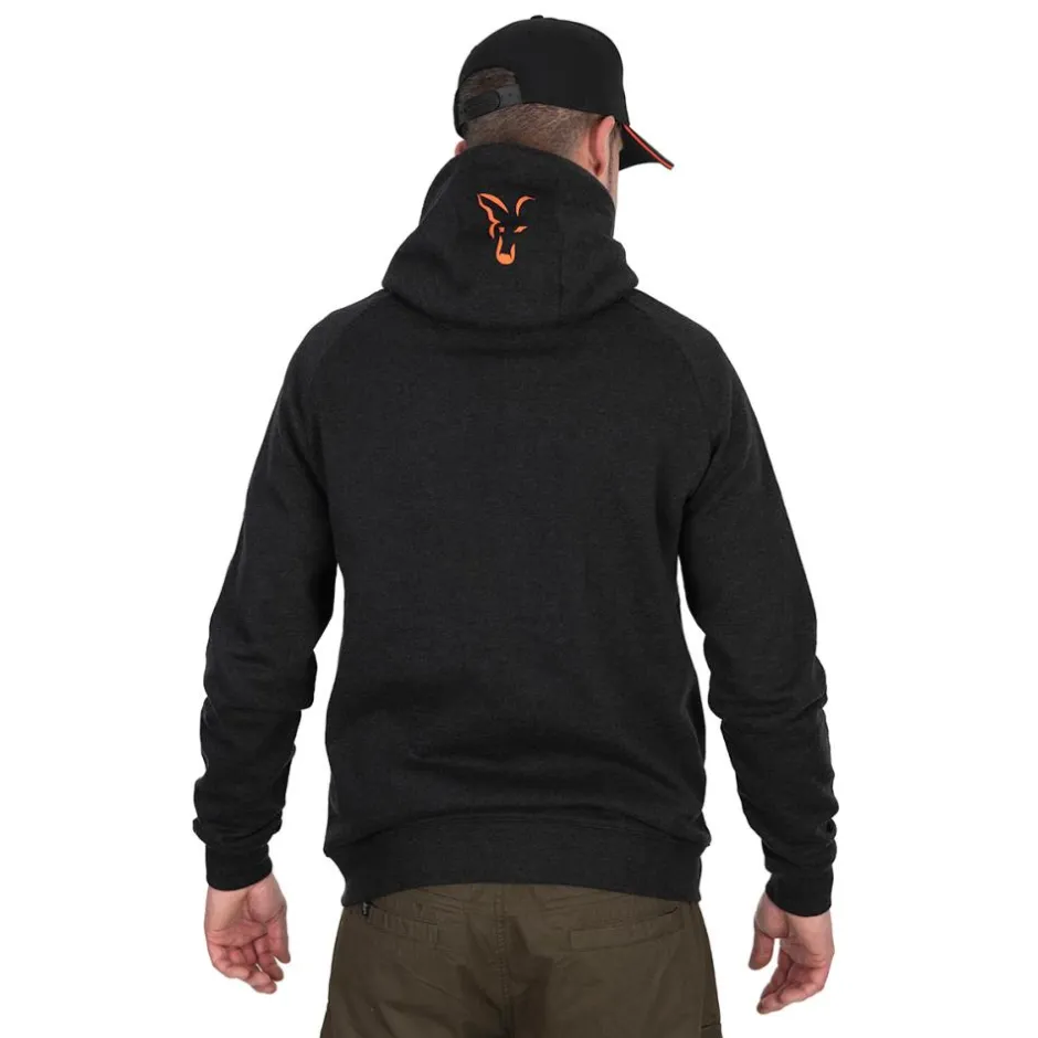 FOX SWEAT NOIR ORANGE